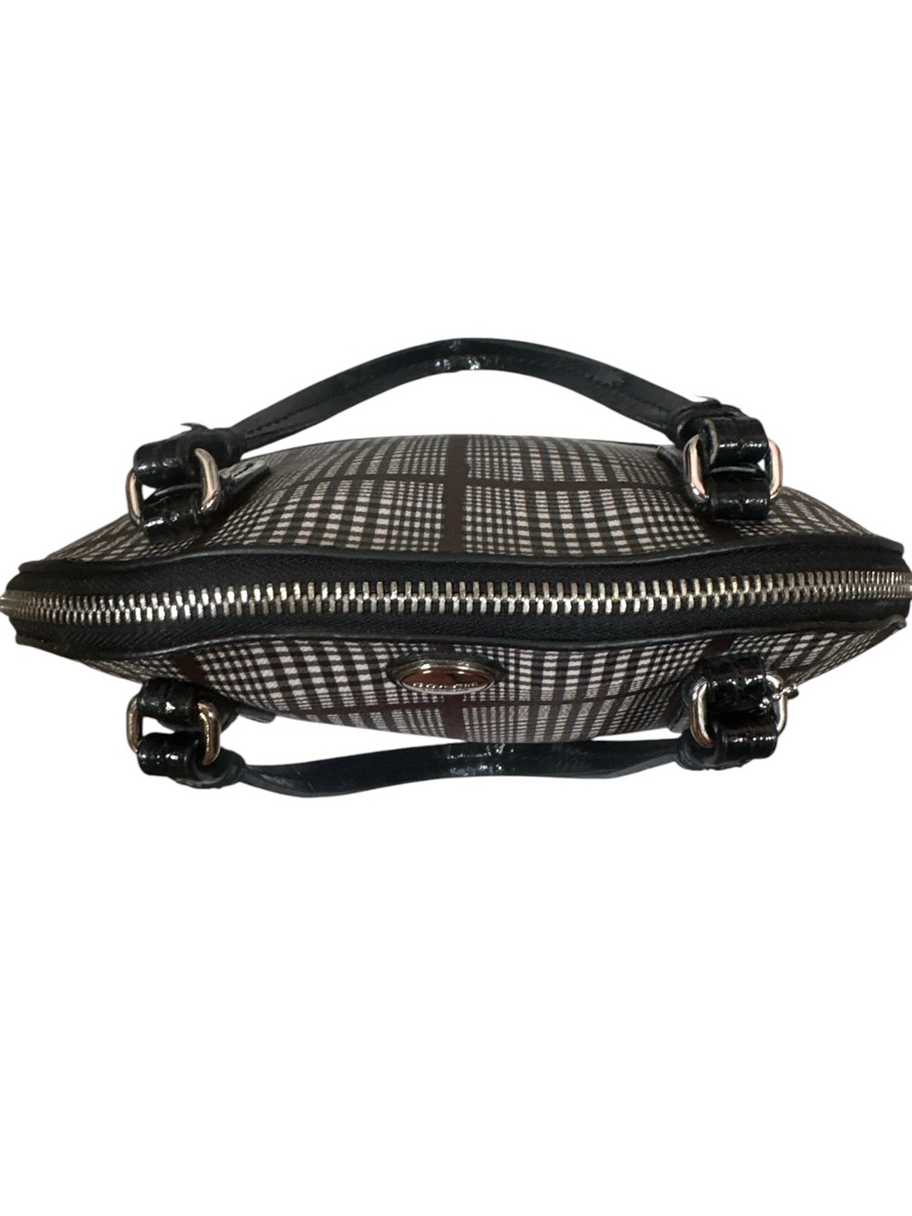 Coach Peyton Cora Domed Glen Plaid Crossbody Bag Like New - Picture 9 of 15